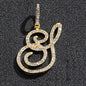 Hip hop accessories grass letter pendant melon seed buckle Cuban chain accessory