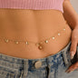 Tassel Butterfly Pendant Double layer Waist Chain for Women's Sexy Street Photography Single circle Metal Body Chain