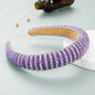 Hair Hoop Hand-woven Beaded Head Hoop Female Baroque Sponge Hair Bundle Korean Face Wash Hair Accessories