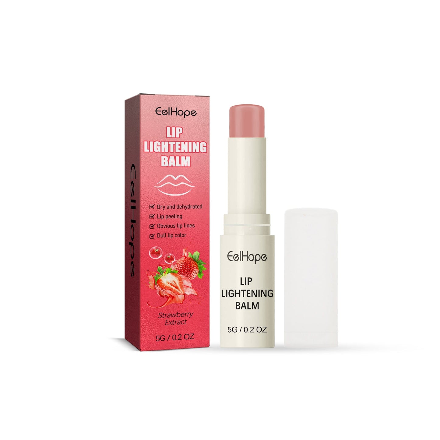 Strawberry Moisturizing Lip Balm Moisturizes, Hydrates, Removes Dead Skin, And Moisturizes Dry, Cracked Lips