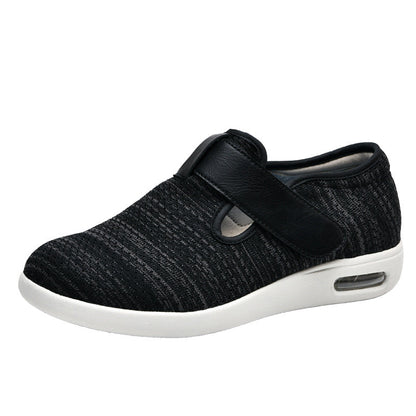 Summer and autumn styles with added fat and widened elderly shoes healthy walking and casual shoes for women easy to put on and take off adjustable shoes