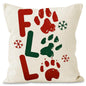 Christmas striped pillow cover linen black cat print pillowcase home holiday decoration cushion cover
