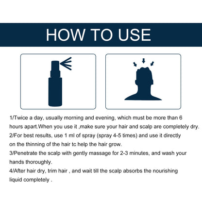 Men's Hair Spray, Dense Hair Solid Hair Hair Line Anti-Drop Treatment Fluid Thick