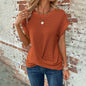 Women’s Textured Cuff Short‑Sleeve Tee