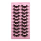 10 Pairs Of Messy Thick Imitation Mink Hair False Eyelashes 3D Stereo Realistic European And American Fried Hair False Eyelashes