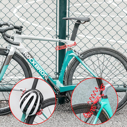 ROCKBROS Bike Lock Cable Combination Bicycle Lock - 6FT Long, Portable, Anti-Theft