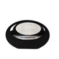 Alcohol fireplace real fire cruise ship oval glass tabletop fireplace metal storm heating wall