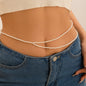 Simple and versatile, personalized and sexy double-layer pearl waist chain, body chain