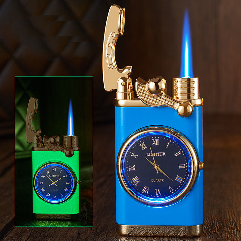 Multi functional electronic watch cigarette lighter integrated into one machine, versatile men's gift lighter