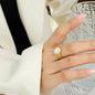 Vintage white seashell charming ring index finger ring accessory