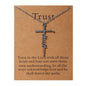Faith Religious Gift Stainless Steel Cross Collarbone Chain Sweater Chain