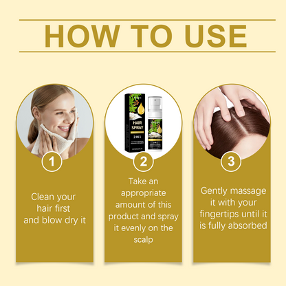 Hair Care Mist Nourishes Scalp, Moisturizes Hair And Shines Castor Oil Repair Spray