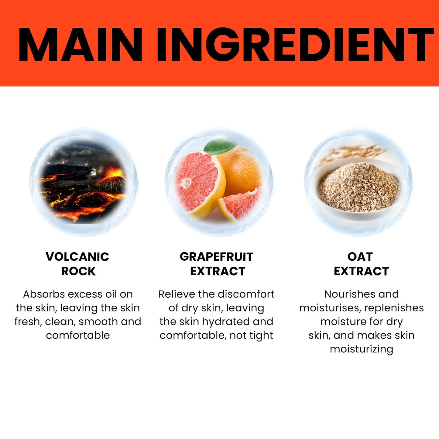 Men's Volcanic Face Wash, Acne Blackhead Face Deep Clean Pores And Oil Control