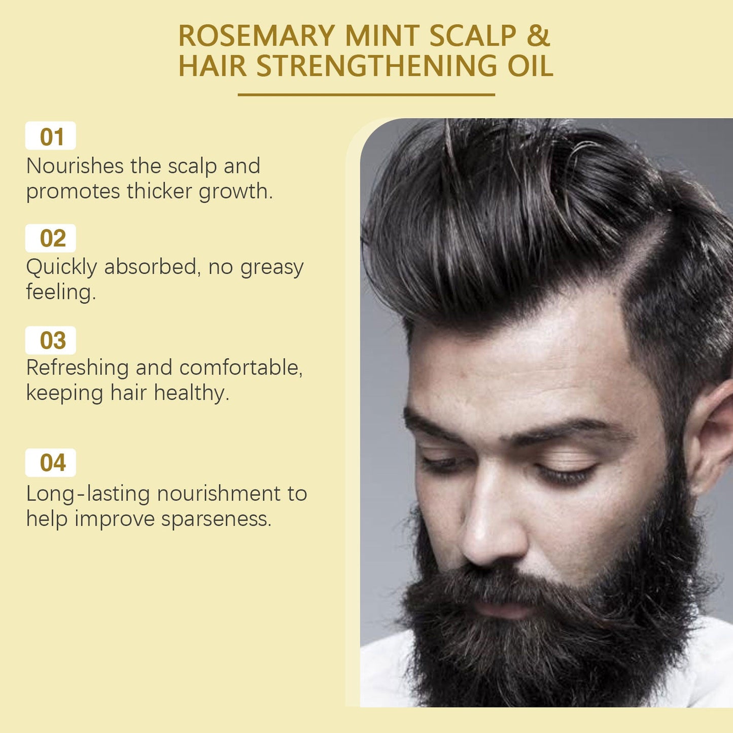 Men's Hair Care Essential Oil, Wave Hair Oil Clean, Plump And Smooth Hair