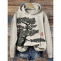 Women’s Printed Hooded Long Sleeve Pullover Sweatshirt