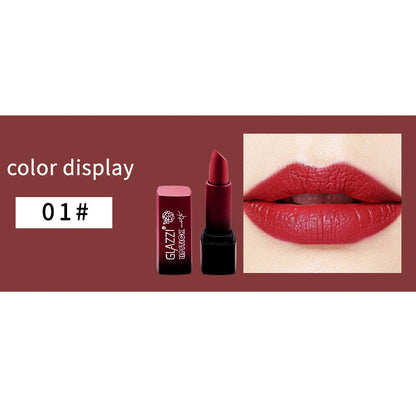 Small Square Tube Matte Matte Not Easy To Fall Off Lipstick Smooth Moisturizing Not Pull Dry Lasting Color Portable Lipstick Makeup