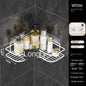 Bathroom Storage Rack Toilet Washroom Wall-Mounted Hole-Free Multi-Functional Iron Mesh Long Strip Organizer