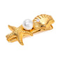 Stainless steel shell hair clip with bangs, high-end feel, ins metal hair accessories, broken hair clip at the back of the head