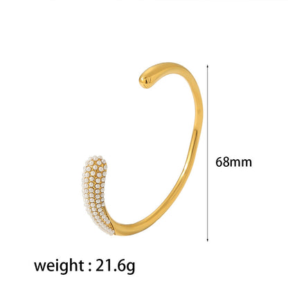 Colorful zirconium full diamond high-end fashion stainless steel casting bracelet bracelet bracelet accessories