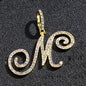 Hip hop accessories grass letter pendant melon seed buckle Cuban chain accessory