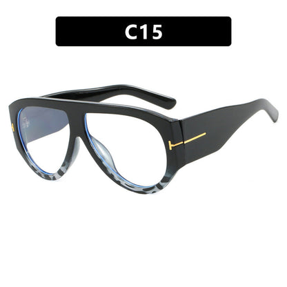 T-shaped large frame sunglasses, pilot's toad fashion cross-border sunglasses, personalized women's sunglasses