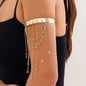 Western style beaded tassel arm chain jewelry Bohemian love arm bracelet for women