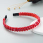 Hair Hoop Hand-Woven Beaded Headband Female Baroque Sponge Hair Bundle Korean Face Wash Hair Accessories