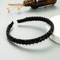 Hair Hoop Hand-Woven Beaded Headband Female Baroque Sponge Hair Bundle Korean Face Wash Hair Accessories
