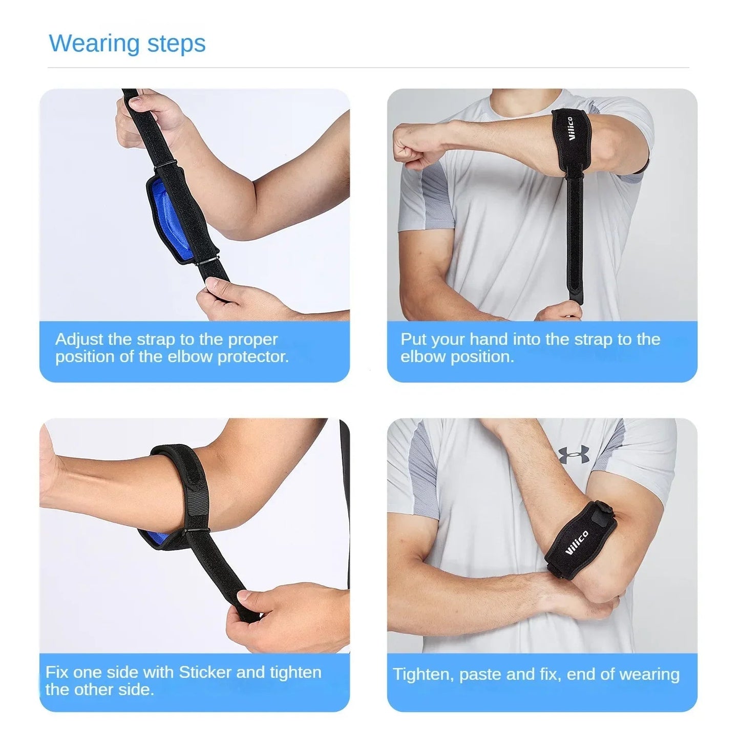 Men's and women's cycling outdoor sports elbow straps breathable and pressurized fixed protective equipment