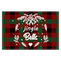 Christmas Tree Elk Printed Meal Mat Christmas Striped Checkered Table Mat White Hemp Western Food Mat