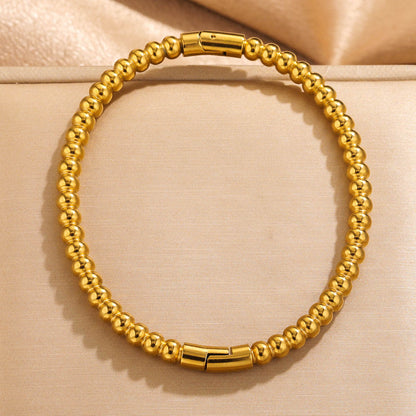 Fashion bamboo titanium steel bracelet female summer niche cold style ins stainless steel retro bamboo jewelry