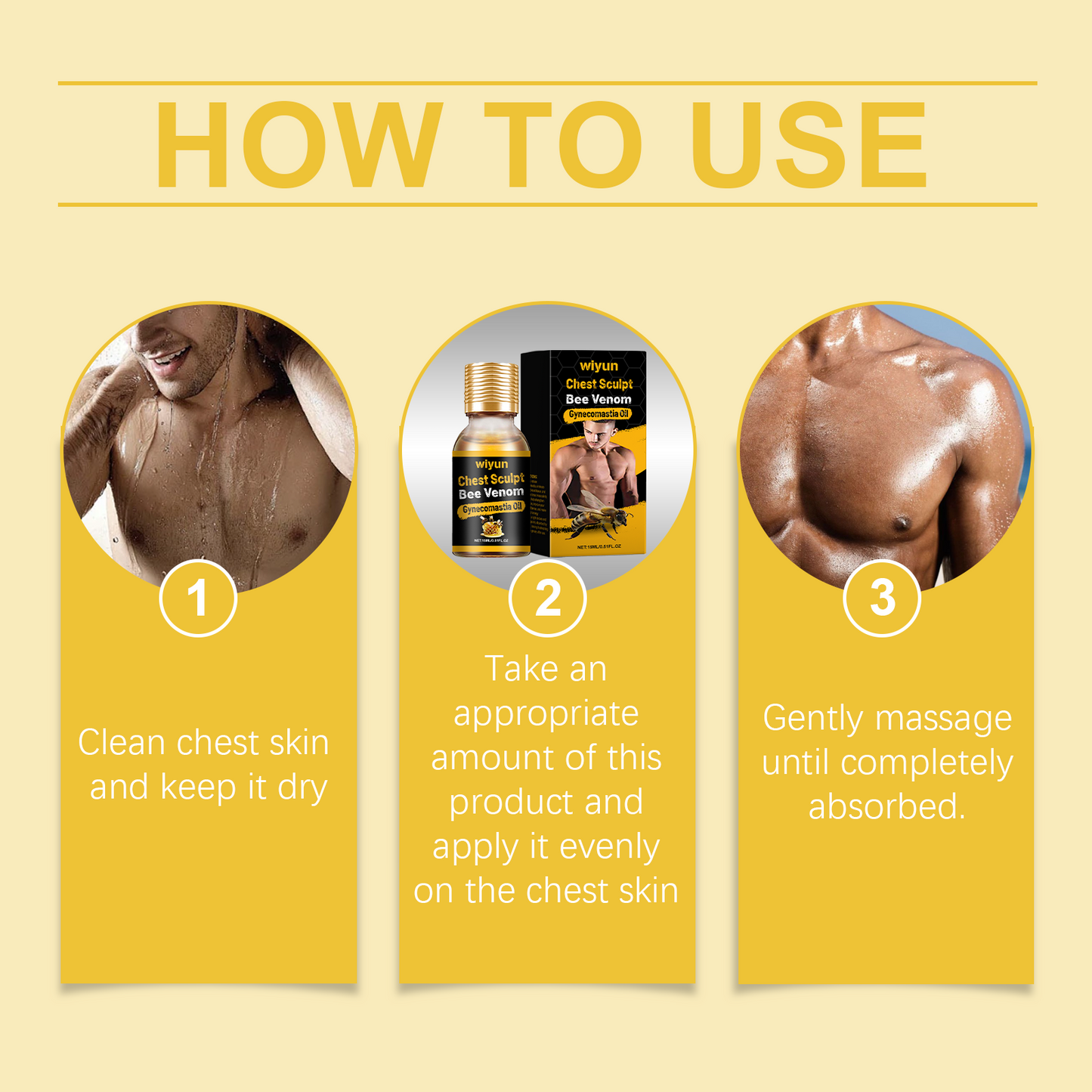 Men's Chest Massage Oil, Hydrating And Moisturizing Body Massage Treatment Oil