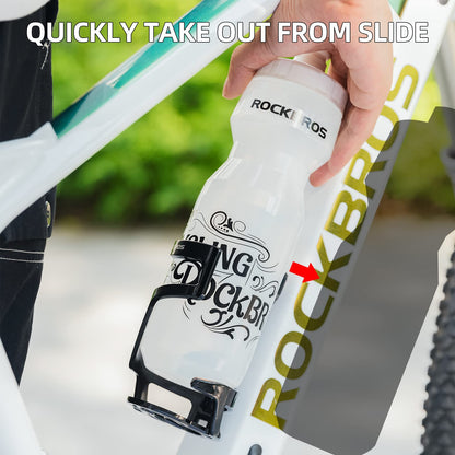 ROCKBROS Lightweight Slide Entry Bike Water Bottle Cage Adjustable Drink Holder