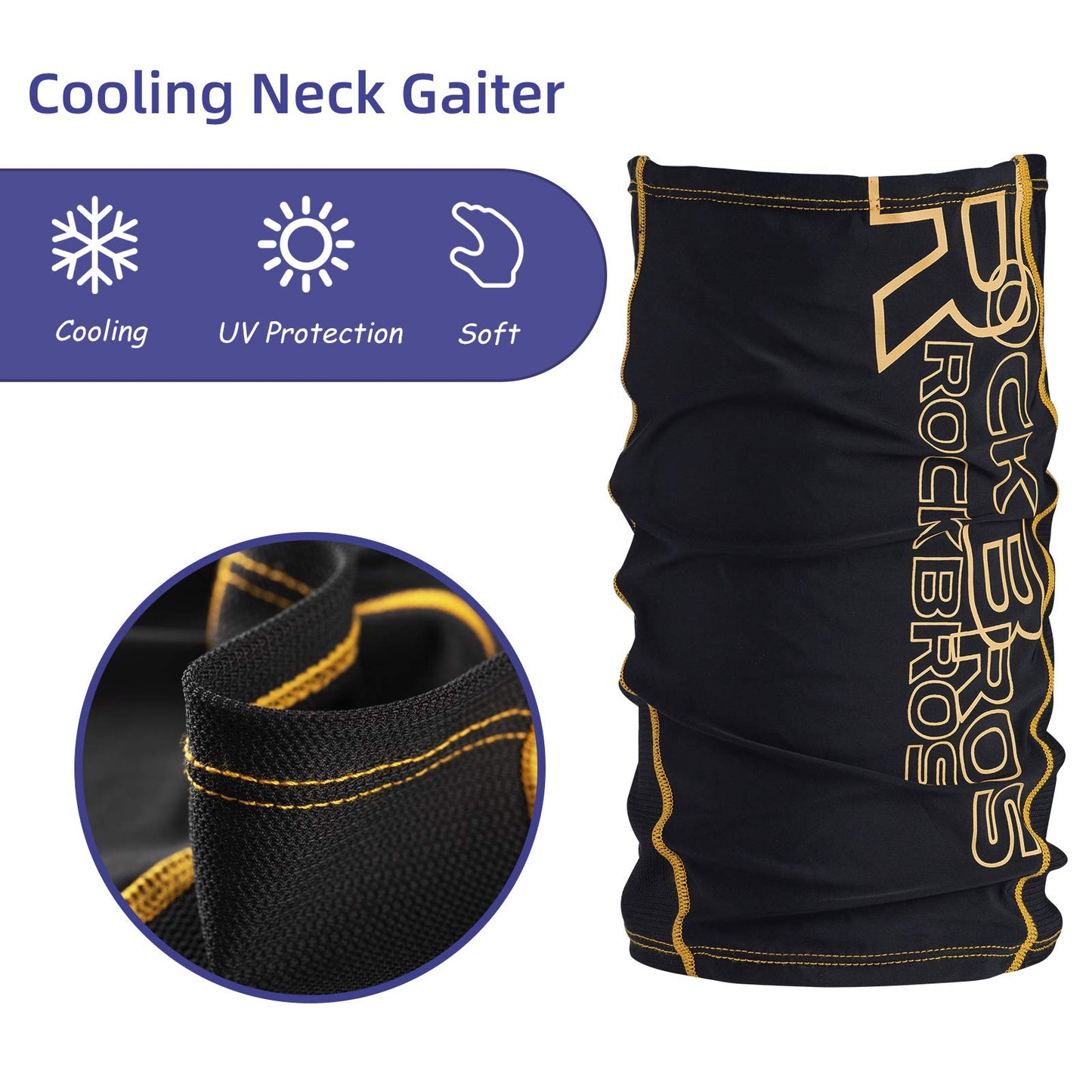 ROCKBROS Cooling Neck Gaiter Face Mask Fishing Scarf Face Cover for Men Women