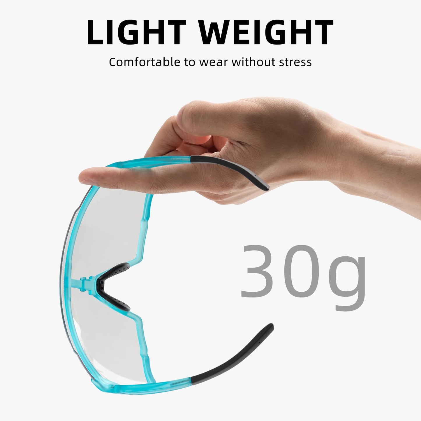 ROCKBROS Photochromic Sport Cycling Sunglasses for Men Women Lightweight UV Protection