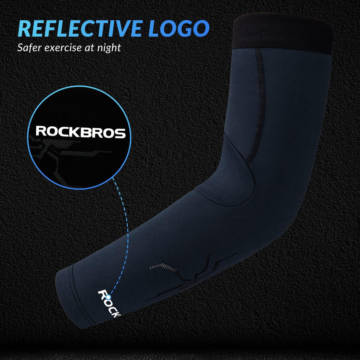 ROCKBROS Arm Sleeves Cycling Arm Warmers with Ultimate Warmth Moisture-Wicking Flexible
