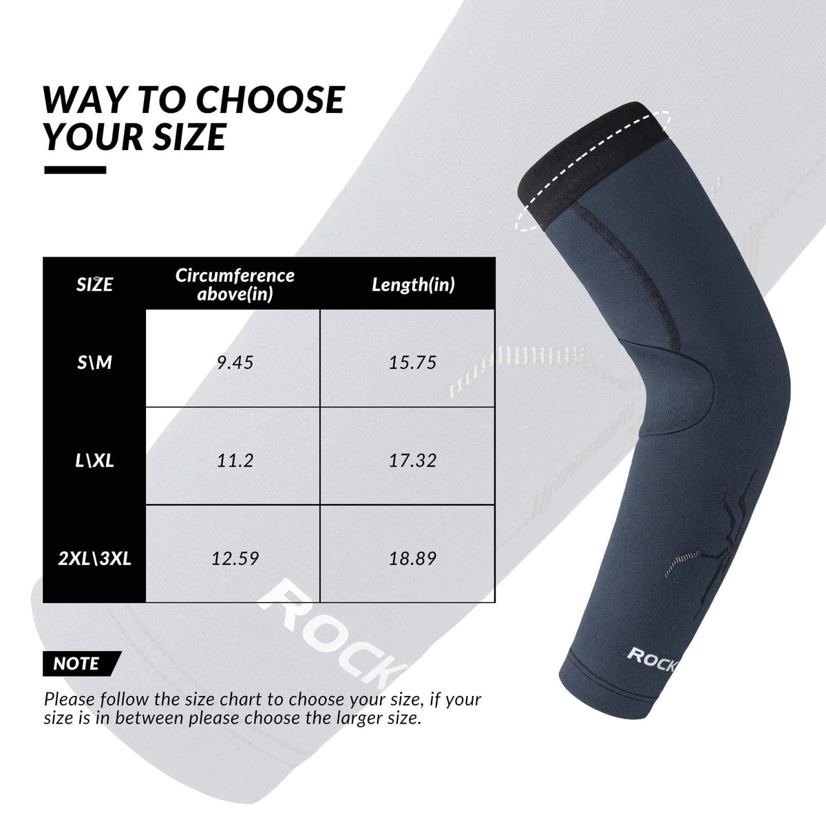 ROCKBROS Arm Sleeves Cycling Arm Warmers with Ultimate Warmth Moisture-Wicking Flexible
