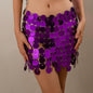 exy suspender hollow sequin skirt, nightclub trendy women's thin half skirt, body chain