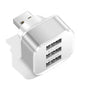 Luminous 3 USB mobile phone charging head with 1/3 expansion port, multi port USB mobile phone charger