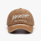 Fashionable Outdoor Versatile Curved Brim Letter Embroidery Men's Flat Tongue Hat Show Face Small Washed Women's Simple Baseball Hat Fashion