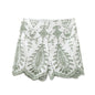 Fashionable Casual Loose Embroidered Short Top and Shorts for Women