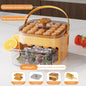 50-grid ice maker with new large capacity - household food-grade plastic double-layer ice storage barrel & ice ball mold set