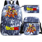 Youth Dragon Ball Backpack Student Shoulder Bag Travel Bag 3-Piece Set