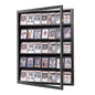 Large Sports Card Display Cases. Wooden, UV - protected acrylic fronts. For football, basketball, hockey cards.
