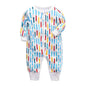 Newborn Footed Pajamas Zipper Girl and Boy Romper Long Sleeve Jumpsuit Cotton Solid White Fashion 0-24 Months Baby Clothes