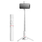 Mobile Phone Bluetooth Selfie Stick with Rotating Fill Light and Hidden Tripod Live Streaming Stand