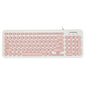 D520 Silent Wired Esports Keyboard USB Ultra Thin 104 Key Business Office Retro Punk Computer Gaming Keyboard