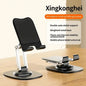 Multi-Function Folding Lift Lazy Mobile Phone Stand 360° Rotating Live Stand Aluminum Mobile Phone Tablet Desktop Stand