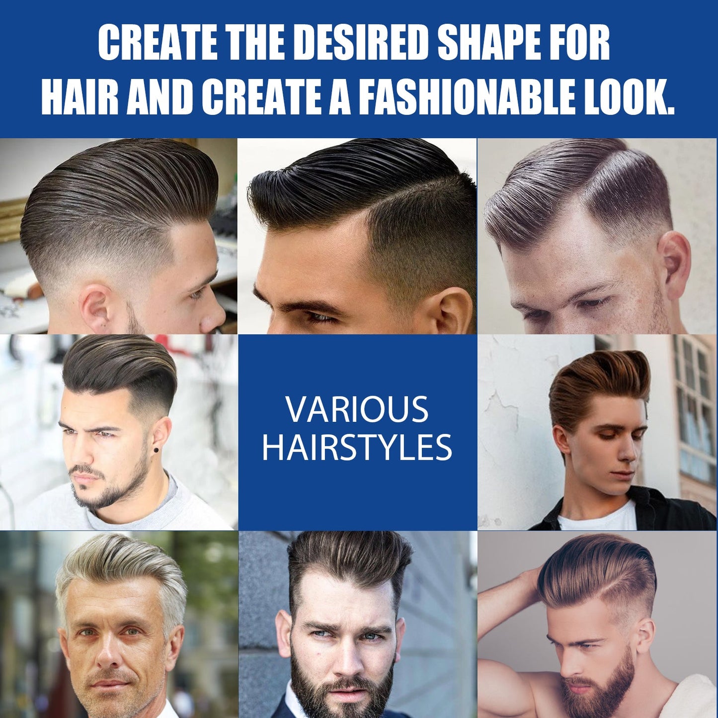 Men's Hair Wax Stick Broken Hair Care Lasting Styling Natural Fluffy Three-Dimensional Easy Styling Hair Wax Stick