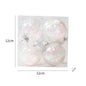 Christmas Ball Transparent PET Laser Silk Grass Ball Christmas Tree Pendant Decoration Props 4PCS per box